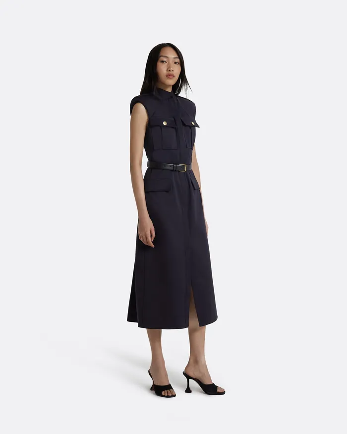 Dresses Safiyaa Women Lani Midnight Navy Midi Dress Midnight Navy