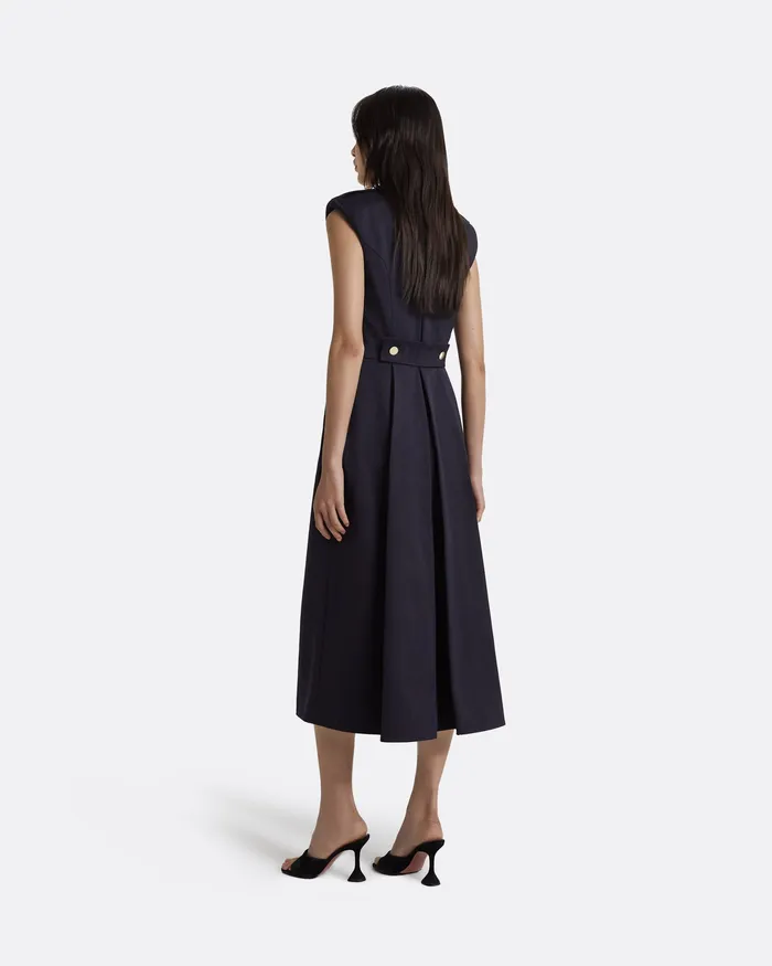Dresses Safiyaa Women Lani Midnight Navy Midi Dress Midnight Navy
