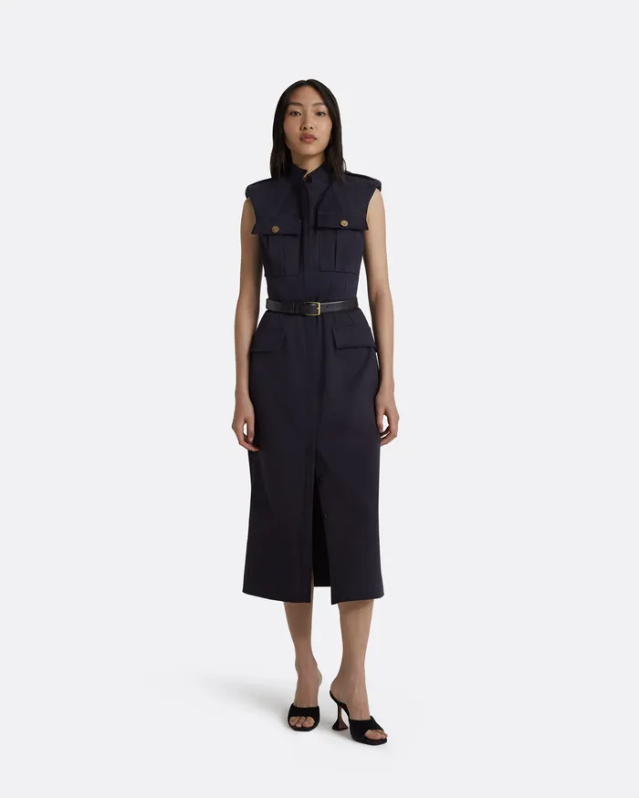 Dresses Safiyaa Women Lani Midnight Navy Midi Dress Midnight Navy