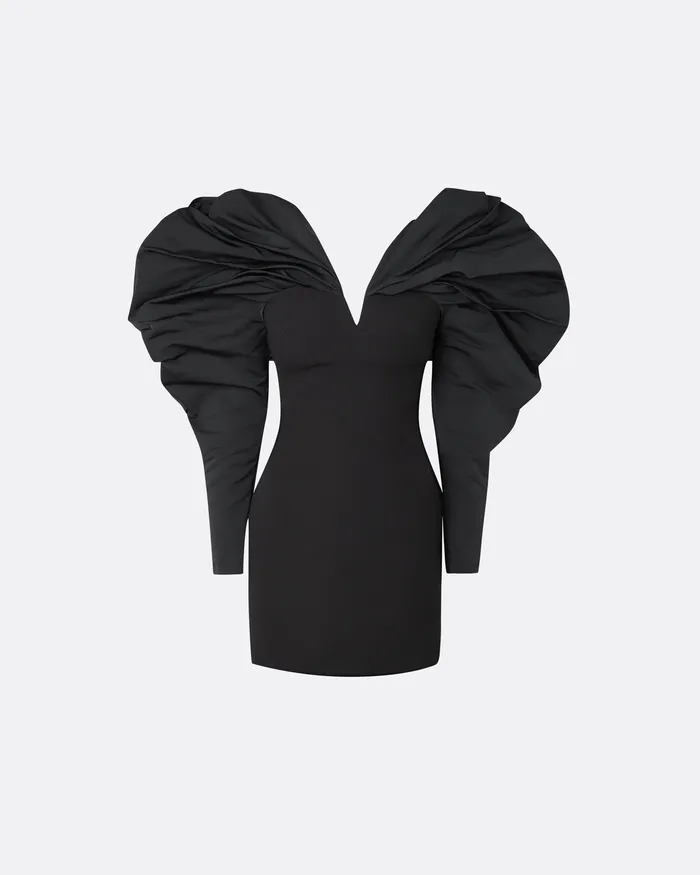 Dresses Safiyaa Women Lenna Black Short Dress Black