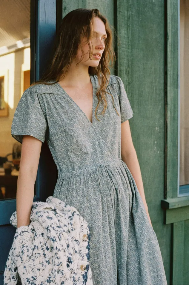 Dresses The Dawn Dress Acorn Blues 8211 Christy Dawn Women