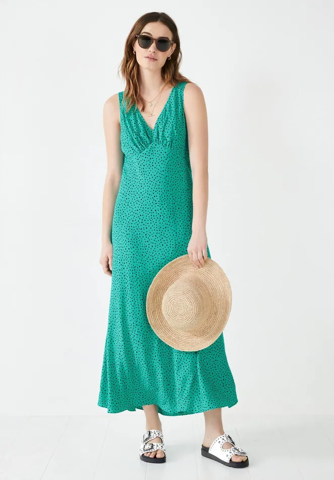 Dresses Women Hush Jemma Tea Dress Little Dots Green Black