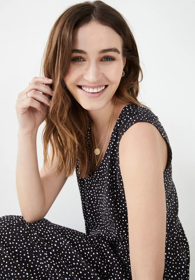 Dresses Women Hush Penelope Sleeveless Dress Little Dots Black White