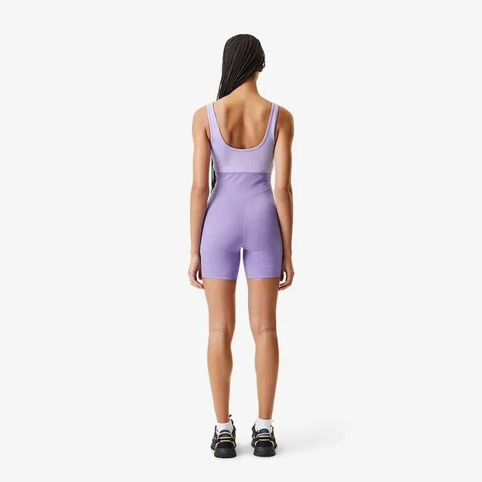 Dresses Women Lacoste Women039s Lacoste X Bandier All Motion Coloblock 6034 Bodysuit Purple Ix7