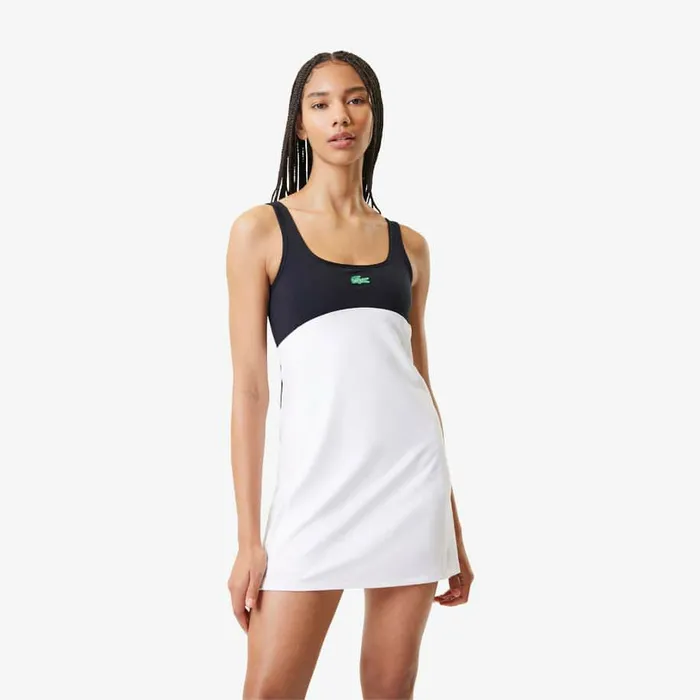 Dresses Women Lacoste Women039s Lacoste X Bandier All Motion Colorblock Dress White 001