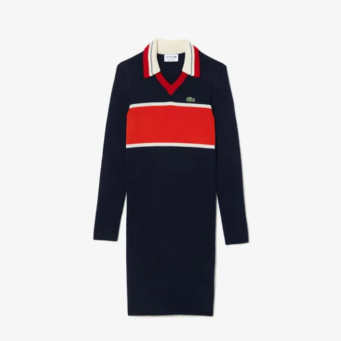Dresses Women Lacoste Women039s Made In France Contrast Polo Dress Navy Blue Orange White Npi Dresses Women Lacoste Women039s Made In France Contrast Polo Dress Navy Blue Orange White Npi
