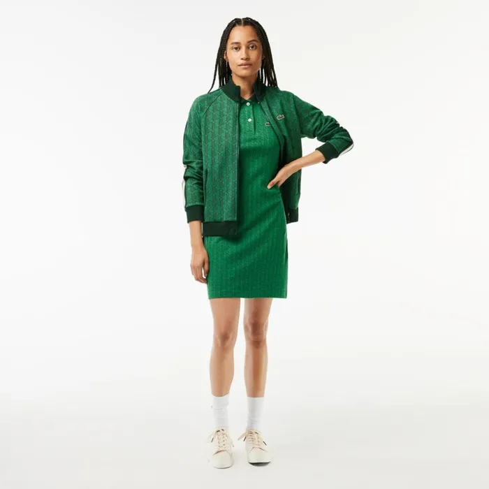 Dresses Women Lacoste Women039s Slim Fit Monogram Dress Green Qij
