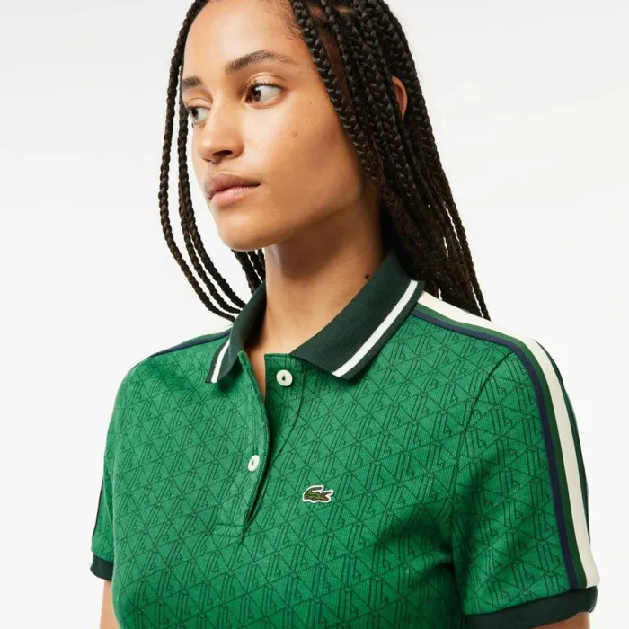 Dresses Women Lacoste Women039s Slim Fit Monogram Dress Green Qij