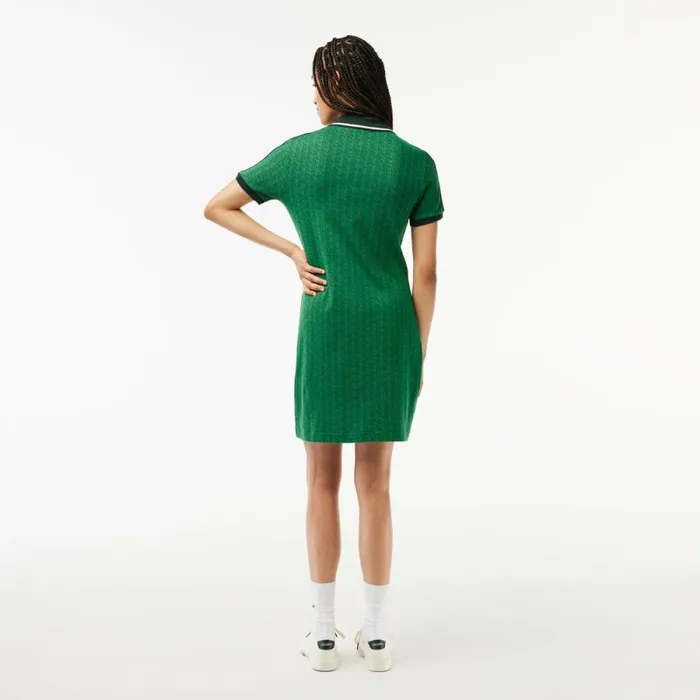 Dresses Women Lacoste Women039s Slim Fit Monogram Dress Green Qij