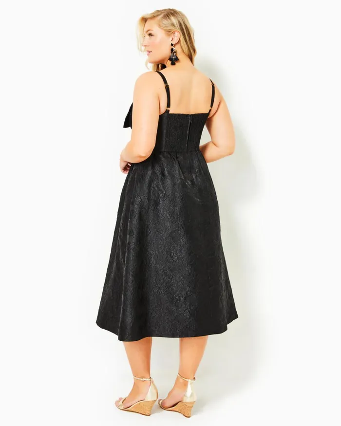 Dresses Women Lilly Pulitzer Akela Strapless Eyelet Dress Orchid Oasis Oversized Diamond Leaf Eyelet