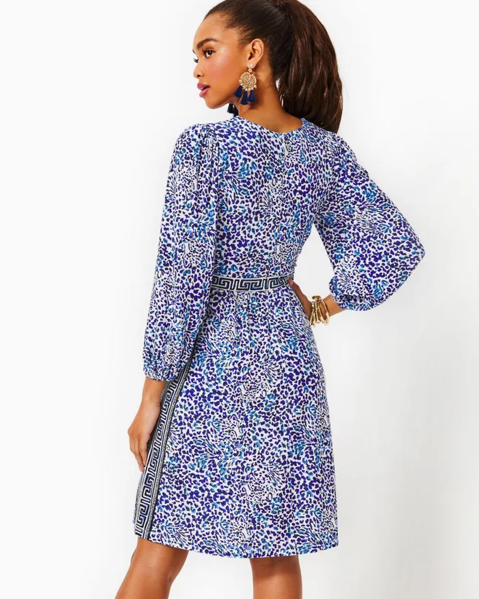 Dresses Women Lilly Pulitzer Alexandria Elbow Sleeve Cotton Wrap Dress Aegean Navy Beach Path Dresses Women Lilly Pulitzer Alexandria Elbow Sleeve Cotton Wrap Dress Aegean Navy Beach Path