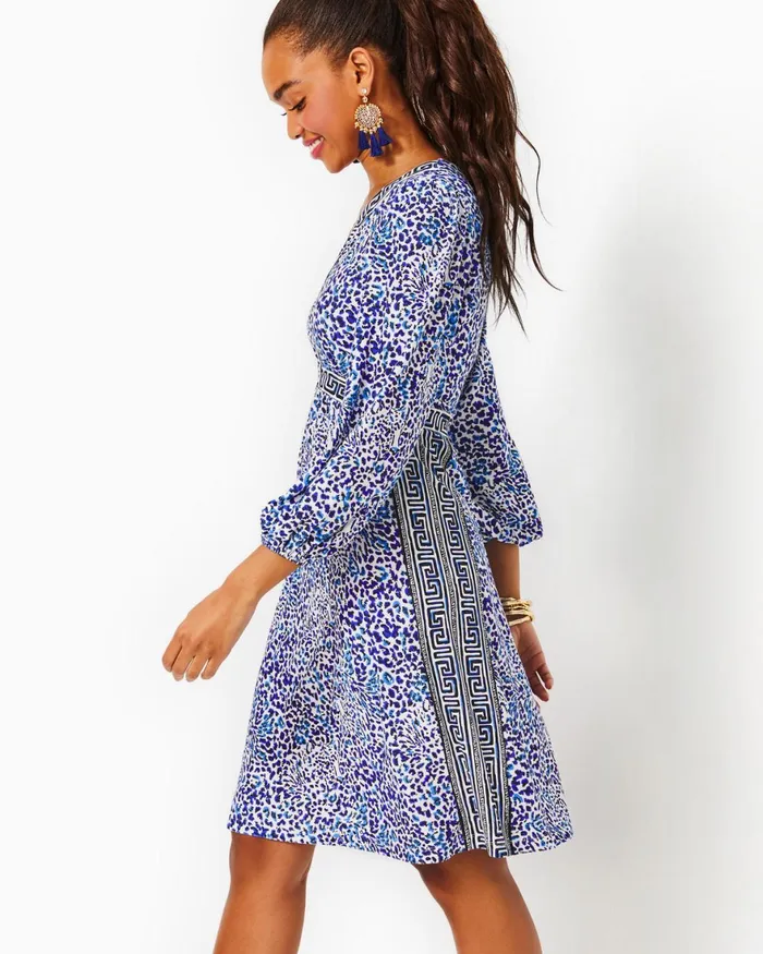 Dresses Women Lilly Pulitzer Alexandria Elbow Sleeve Cotton Wrap Dress Aegean Navy Beach Path Dresses Women Lilly Pulitzer Alexandria Elbow Sleeve Cotton Wrap Dress Aegean Navy Beach Path