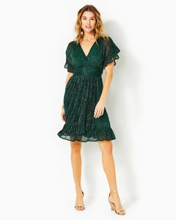 Dresses Women Lilly Pulitzer Alexandria Elbow Sleeve Cotton Wrap Dress Aegean Navy Beach Path Dresses Women Lilly Pulitzer Alexandria Elbow Sleeve Cotton Wrap Dress Aegean Navy Beach Path