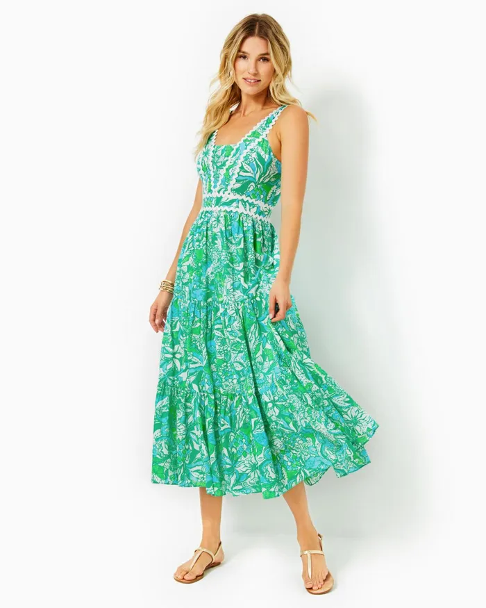 Dresses Women Lilly Pulitzer Cristiana Midi Dress Onyx Viscose Metallic Clip Dobby Dresses Women Lilly Pulitzer Cristiana Midi Dress Onyx Viscose Metallic Clip Dobby