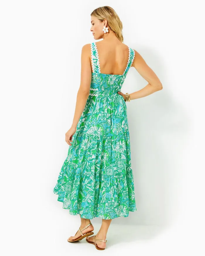 Dresses Women Lilly Pulitzer Cristiana Midi Dress Onyx Viscose Metallic Clip Dobby Dresses Women Lilly Pulitzer Cristiana Midi Dress Onyx Viscose Metallic Clip Dobby