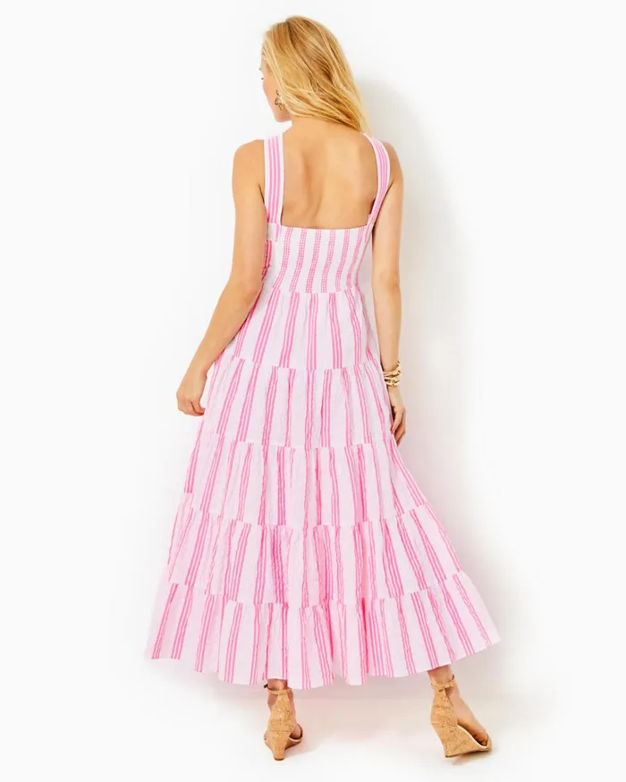 Dresses Women Lilly Pulitzer Cristiana Midi Dress Onyx Viscose Metallic Clip Dobby Dresses Women Lilly Pulitzer Cristiana Midi Dress Onyx Viscose Metallic Clip Dobby