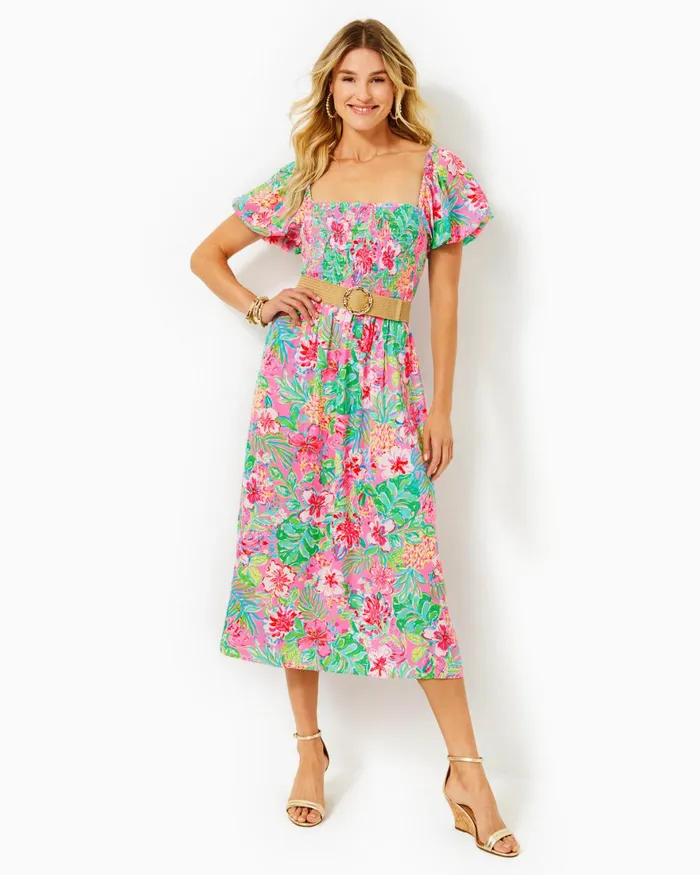 Dresses Women Lilly Pulitzer Cristiana Midi Dress Onyx Viscose Metallic Clip Dobby Dresses Women Lilly Pulitzer Cristiana Midi Dress Onyx Viscose Metallic Clip Dobby