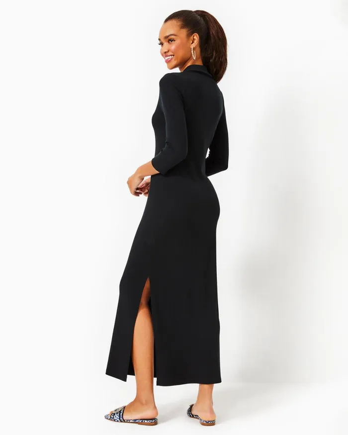 Dresses Women Lilly Pulitzer Cristiana Midi Dress Onyx Viscose Metallic Clip Dobby Dresses Women Lilly Pulitzer Cristiana Midi Dress Onyx Viscose Metallic Clip Dobby