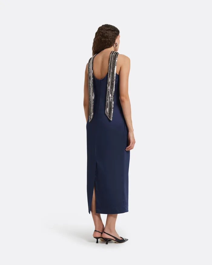 Dresses Women Safiyaa Fenix Midnight Navy Midi Dress Midnight Navy