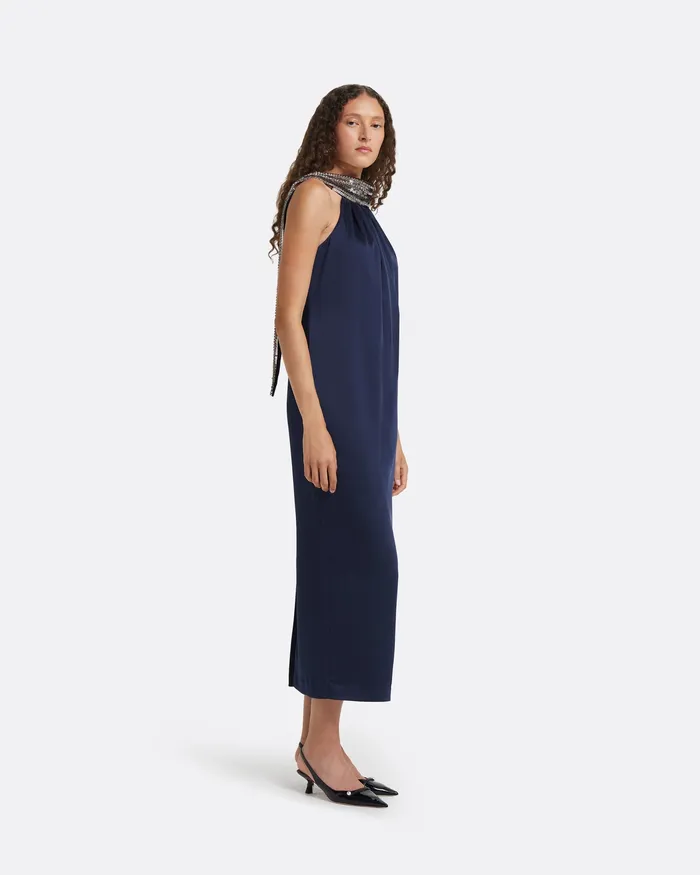 Dresses Women Safiyaa Fenix Midnight Navy Midi Dress Midnight Navy