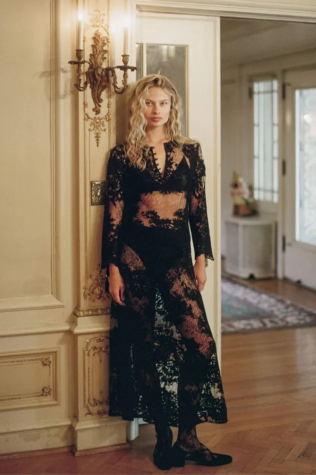 Dresses Women The Anais Dress Noir Lace Christy Dawn