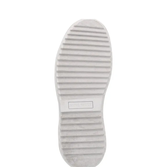Dulah LaceUp Platform Sneakers White Women Nine West Flats
