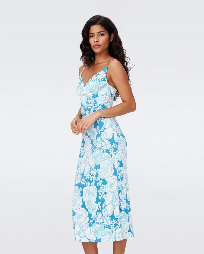 DVF Dresses Women Alik Dress June Bloom Blue