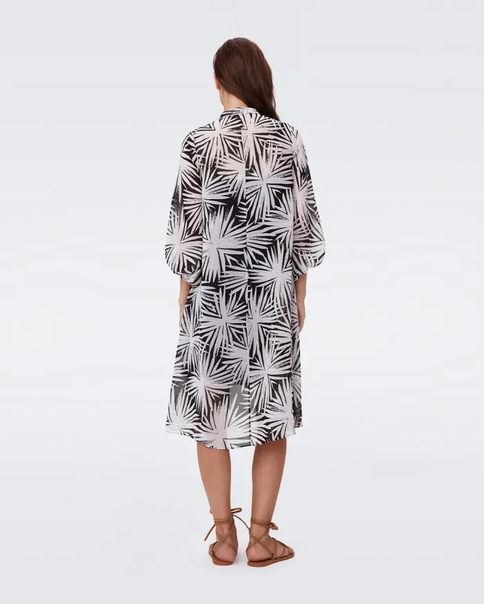 DVF Dresses Women Ileana Dress Huge Sea Holly Black