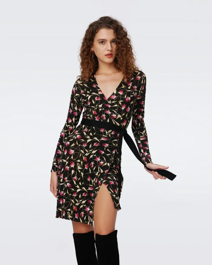 DVF Dresses Women Luella Wool Wrap Dress Rockn Rose