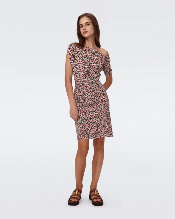 DVF Dresses Women Mel Dress Pebbles Red