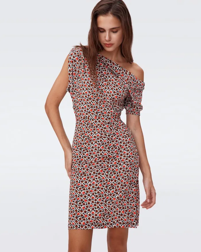 DVF Dresses Women Mel Dress Pebbles Red