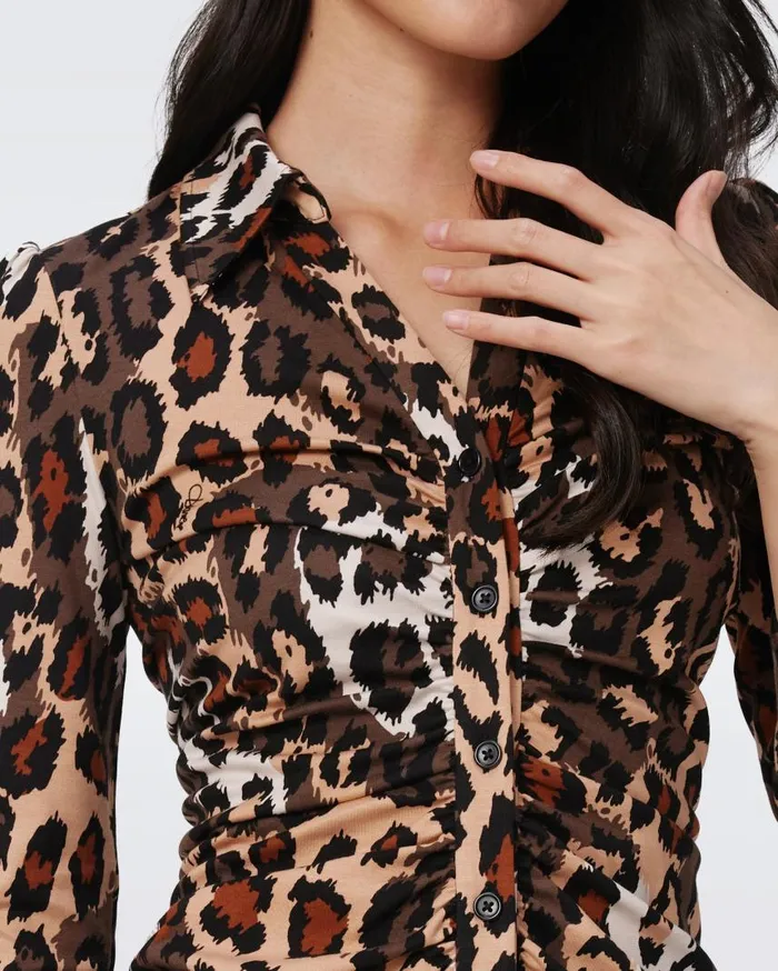 DVF Dresses Women Sheska Dress Tiny Jungle Cat