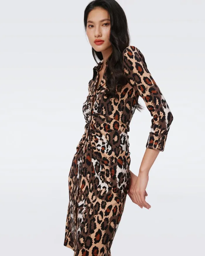 DVF Dresses Women Sheska Dress Tiny Jungle Cat