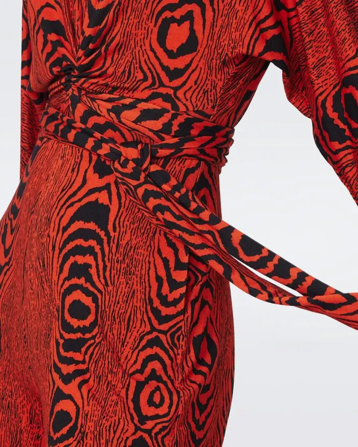 DVF Jumpsuits and Rompers Women Aurelia Jumpsuit Wood Grain Red