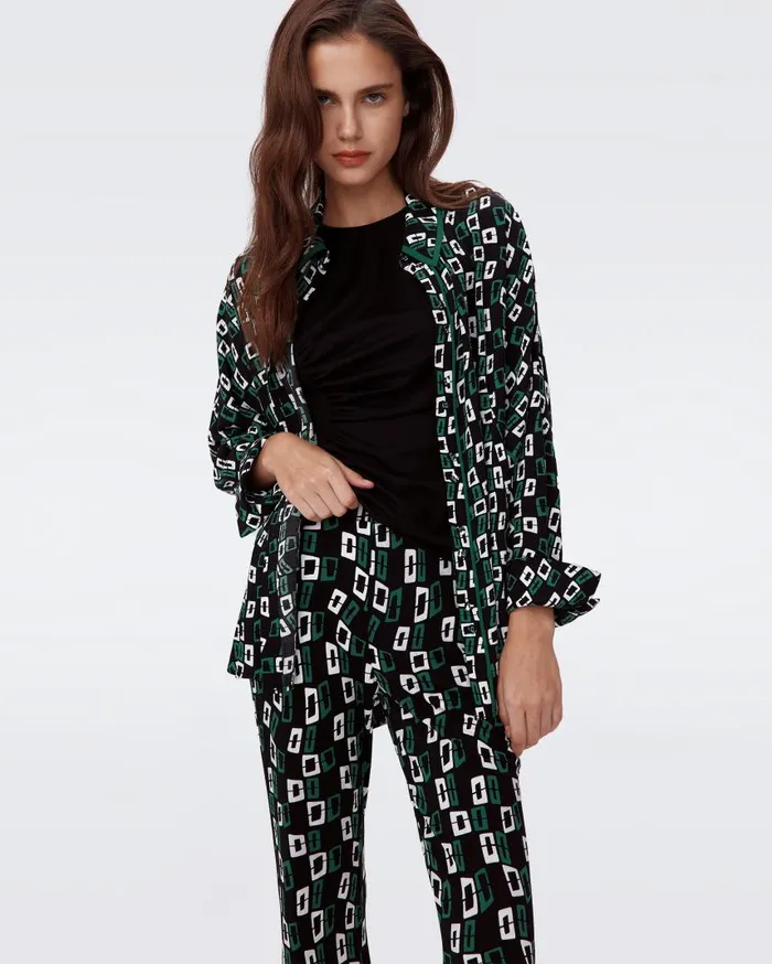 DVF Pants and Shorts Women Brooklyn Pants Black Chain Spots