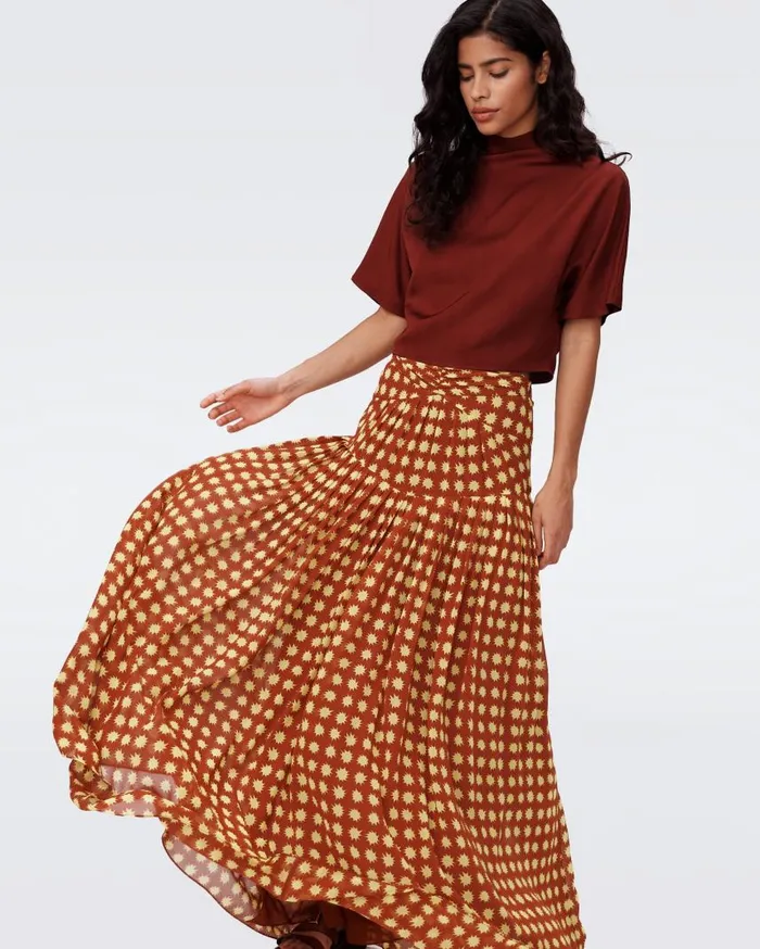 DVF Skirts Women Amira Skirt Tiny Sun Kissed