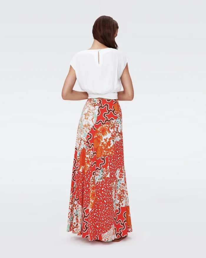 DVF Skirts Women Florencia Skirt Solstice Flags Red