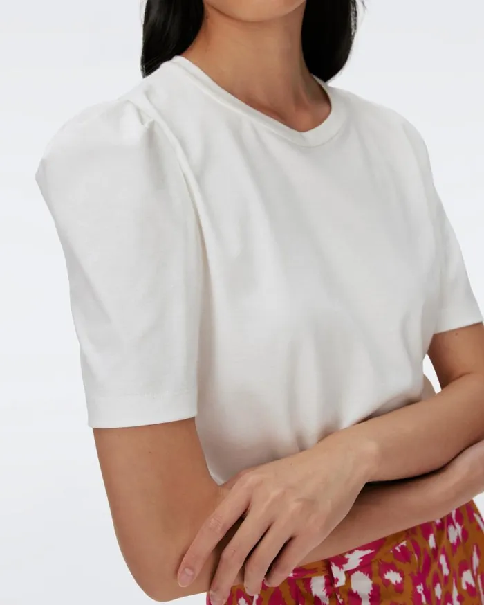 DVF Tops Women Franco Cotton Top Ivory