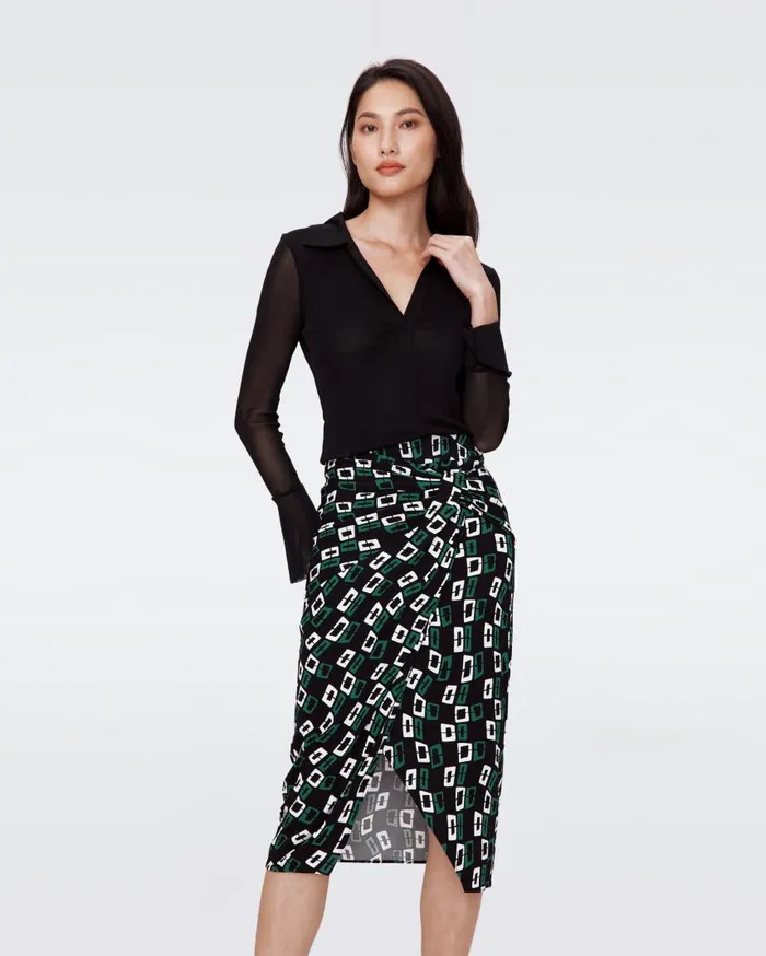 DVF Tops Women Mackenzie Mesh Top Black