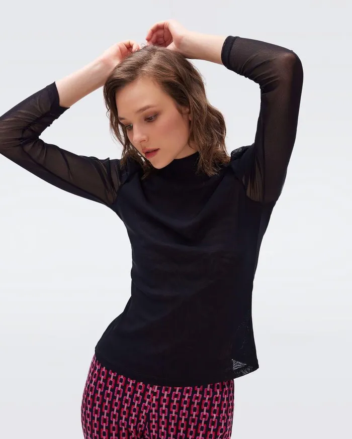 DVF Tops Women Remy Top Black DVF Tops Women Remy Top Black