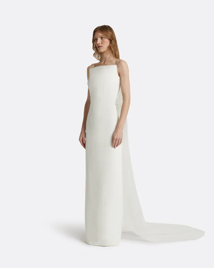 Edith Cecil Embroidered Veil Ivory Bridal Safiyaa Women