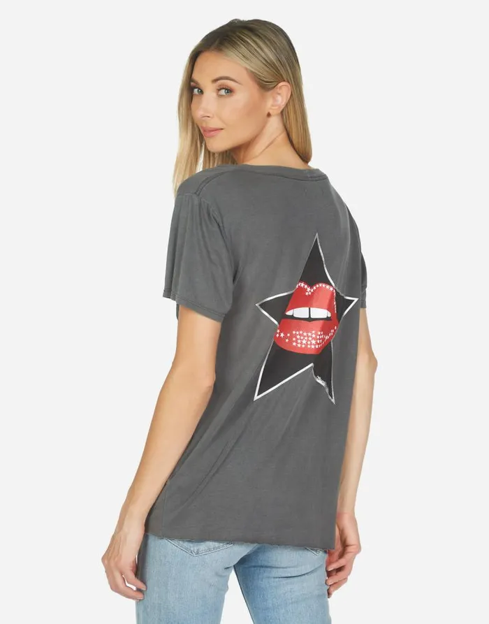 Elara Star Lip Pigment Black Women Lauren Moshi Short Sleeve