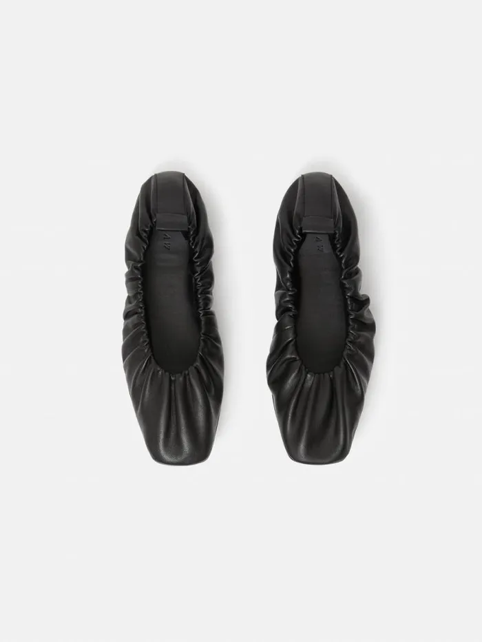 Elasticated Ballerina Black Women Jigsaw Leather