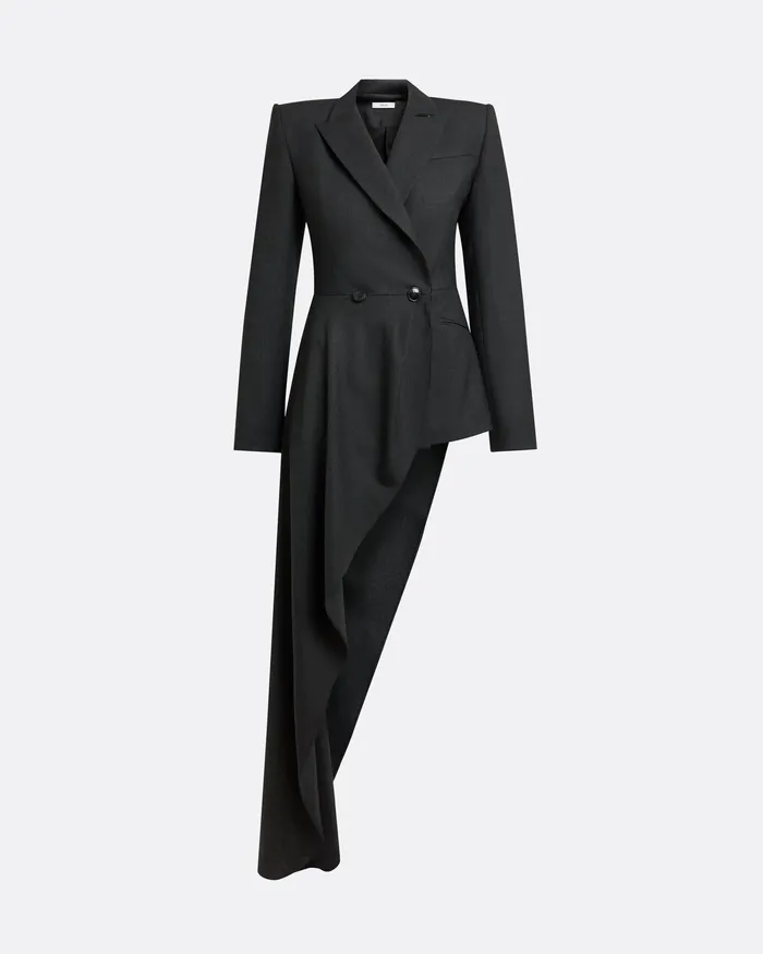 Elorena Charcoal Wool Jacket Charcoal Women Jackets and Coats Safiyaa