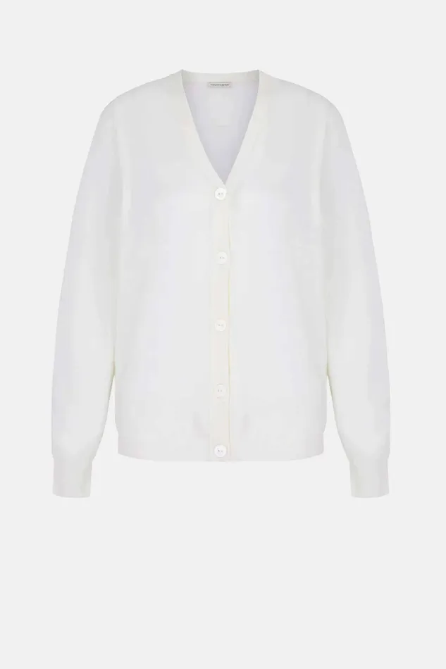 Emilia Wickstead Jaynie Ivory Knit Cardigan Women Knitwear