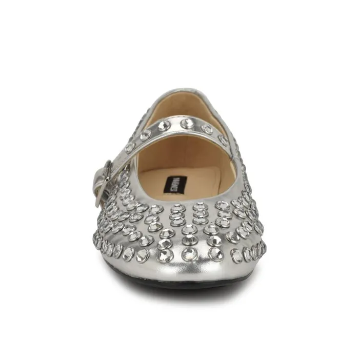Emmil Mary Jane Flats Silver Women Nine West Heels