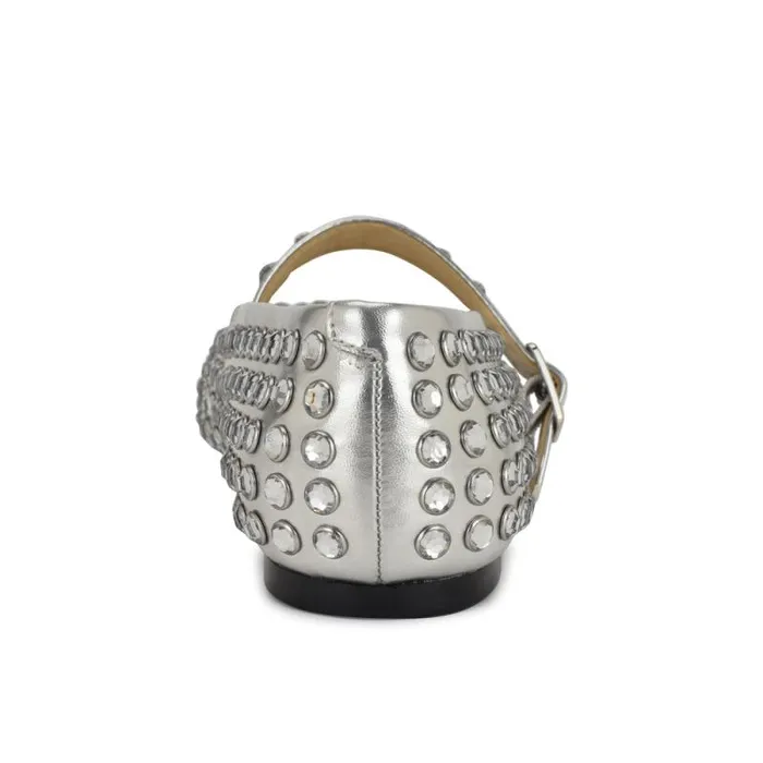 Emmil Mary Jane Flats Silver Women Nine West Heels