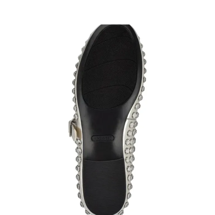 Emmil Mary Jane Flats Silver Women Nine West Heels