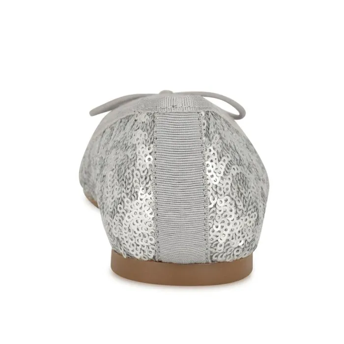 Estieyp Ballet Flats Silver Sequin Women Nine West Flats Estieyp Ballet Flats Silver Sequin Women Nine West Flats