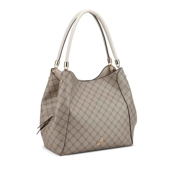 Etta Jet Set Carryall Beige Logomilk Women Nine West Satchels and Shoulder Bags Etta Jet Set Carryall Beige Logomilk Women Nine West Satchels and Shoulder Bags